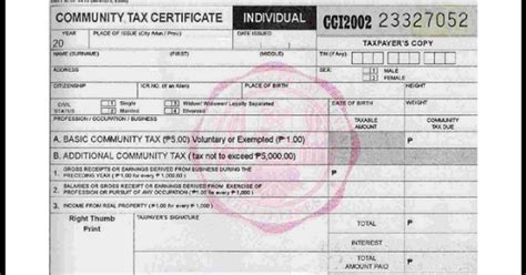 How To Obtain Cedula Or Community Tax Certificate In The Philippines.